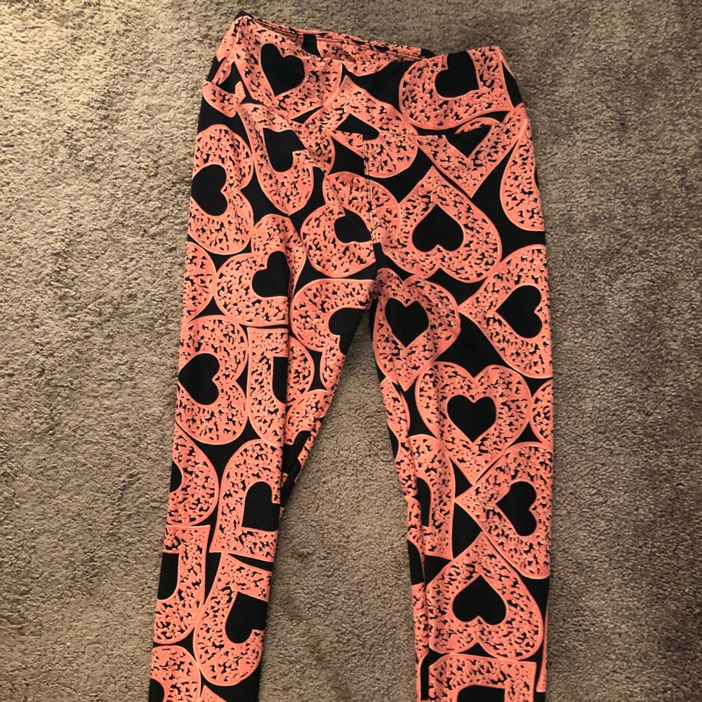 Heart print leggings